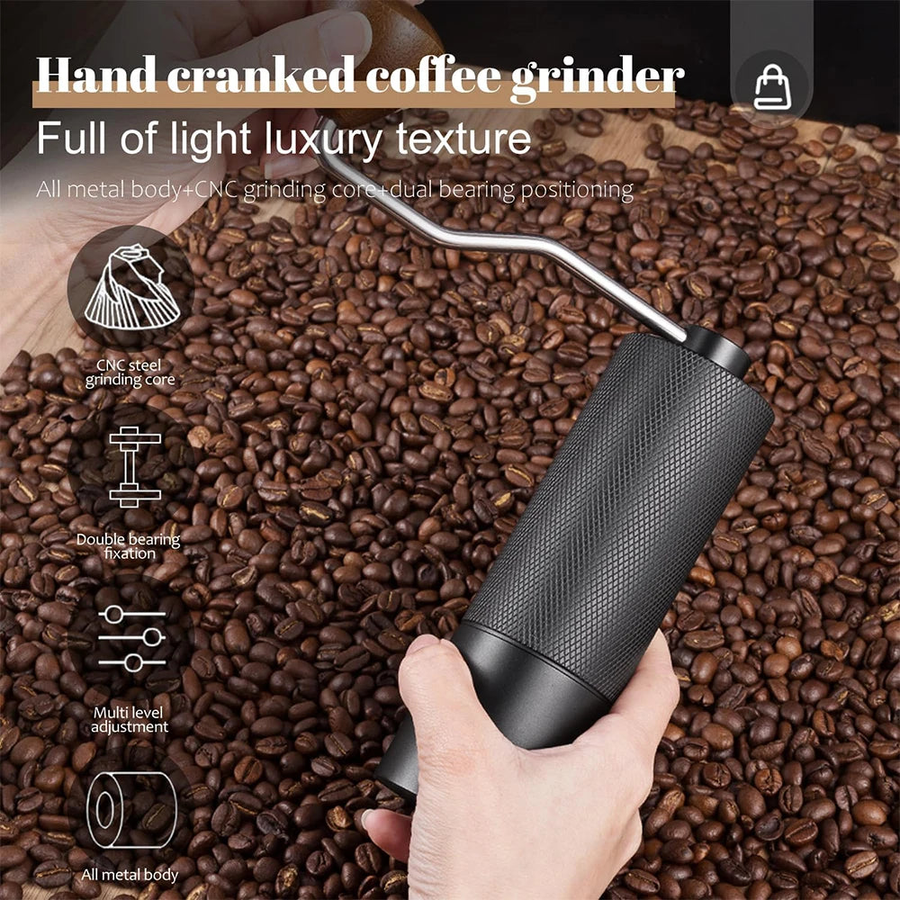 Moulin à Café Manuel avec Meule Conique en Acier Inoxydable, Broyeur Portable de Qualité