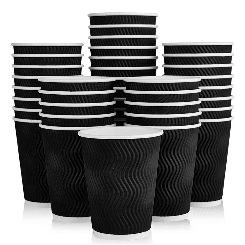 Gobelets jetables en carton ondulé Double paroi Café Thé Lait
