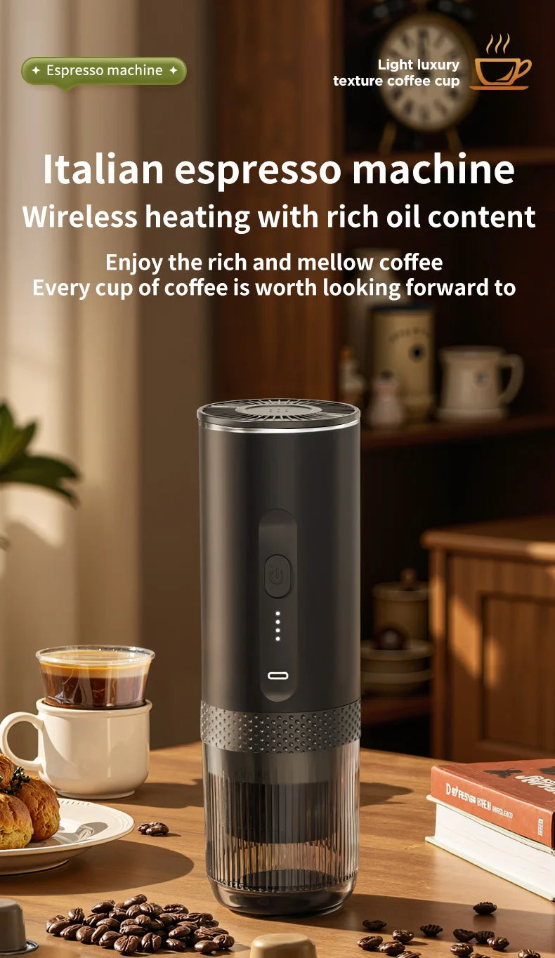 Machine à café expresso électrique sans fil pour voiture et camping-car