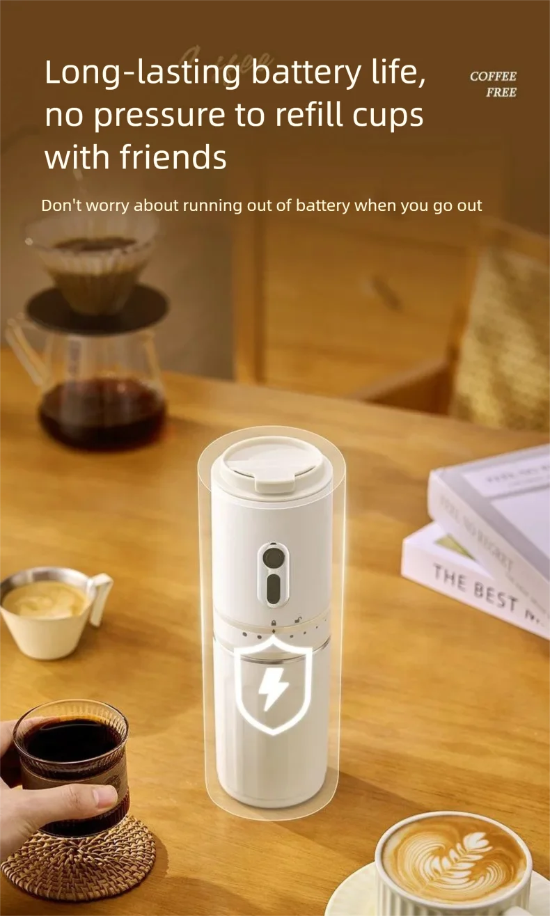 Machine à café multifonction portative pour la maison, petite, rechargeable, entièrement automatique, avec isolation extérieure