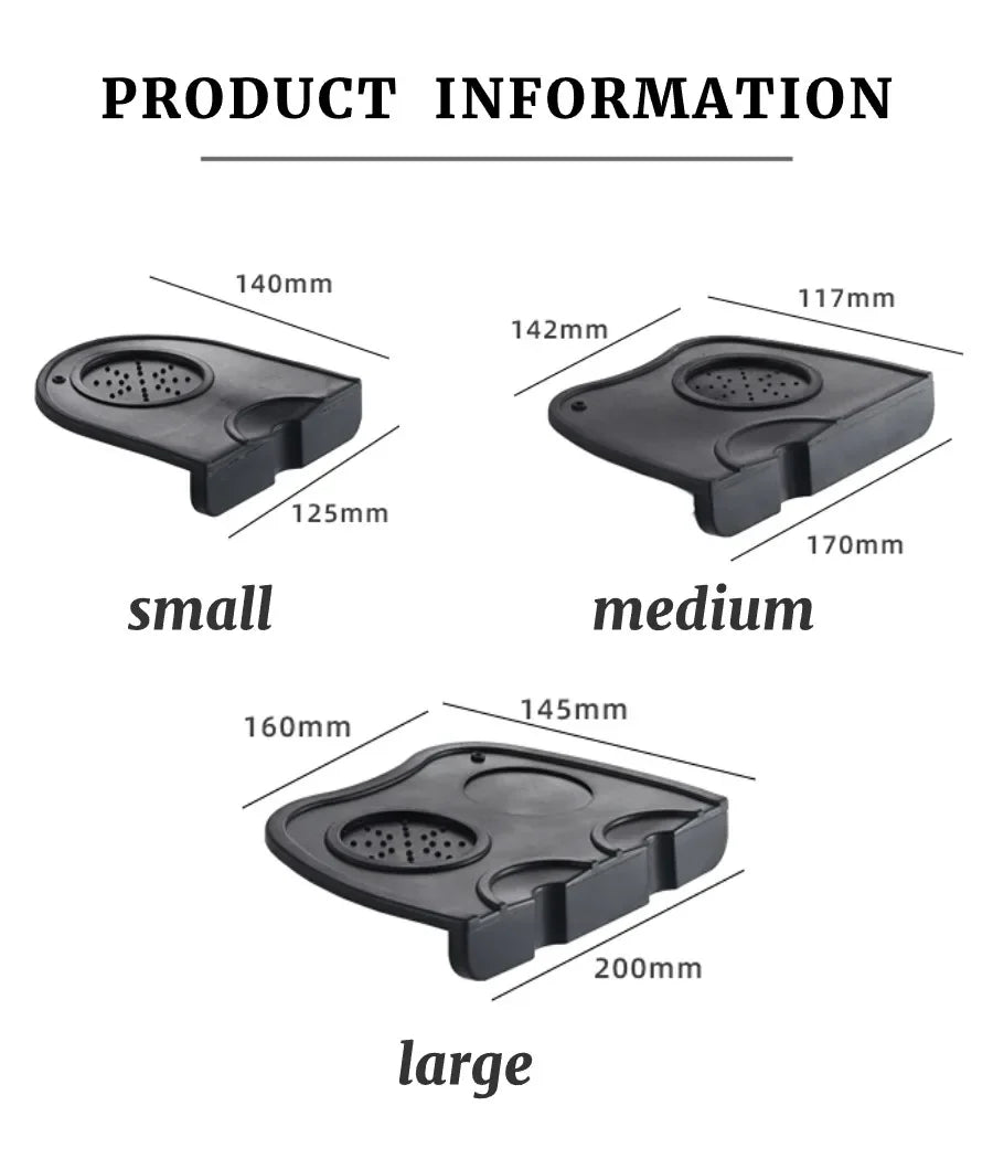 Tapis de bourrage de café en silicone Barista Espresso avec support d'outils et tampon de coin
