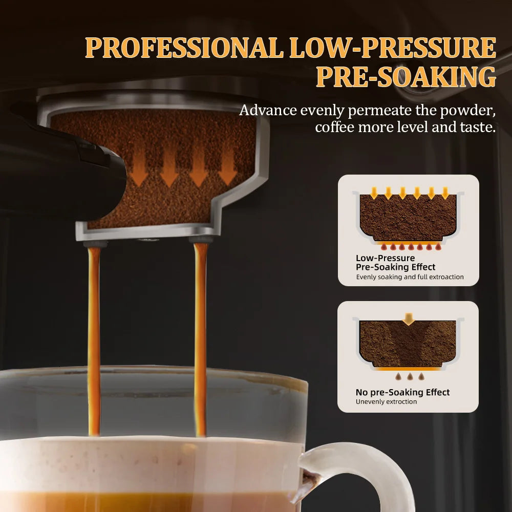 Machine à expresso domestique Machine à café infuseur chaud et froid à écran tactile