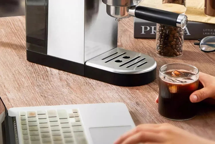 Machine à expresso semi-automatique Tenfly avec pompe 20 bars, compacte pour la maison