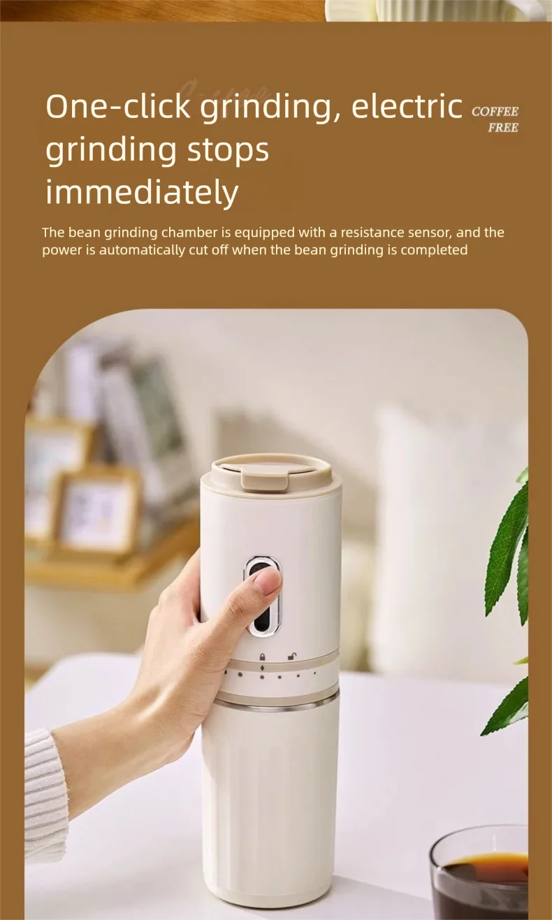 Machine à café multifonction portative pour la maison, petite, rechargeable, entièrement automatique, avec isolation extérieure