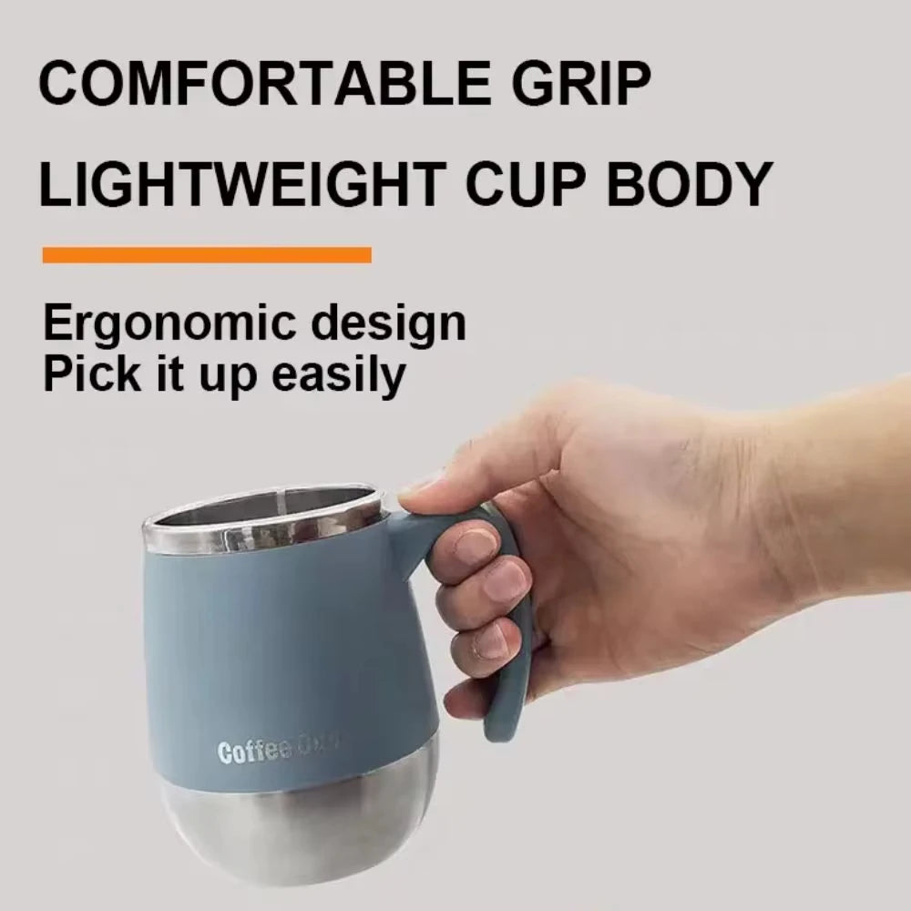 Tasse à café isotherme en acier inoxydable de 500 ml avec couvercle, double paroi sous vide