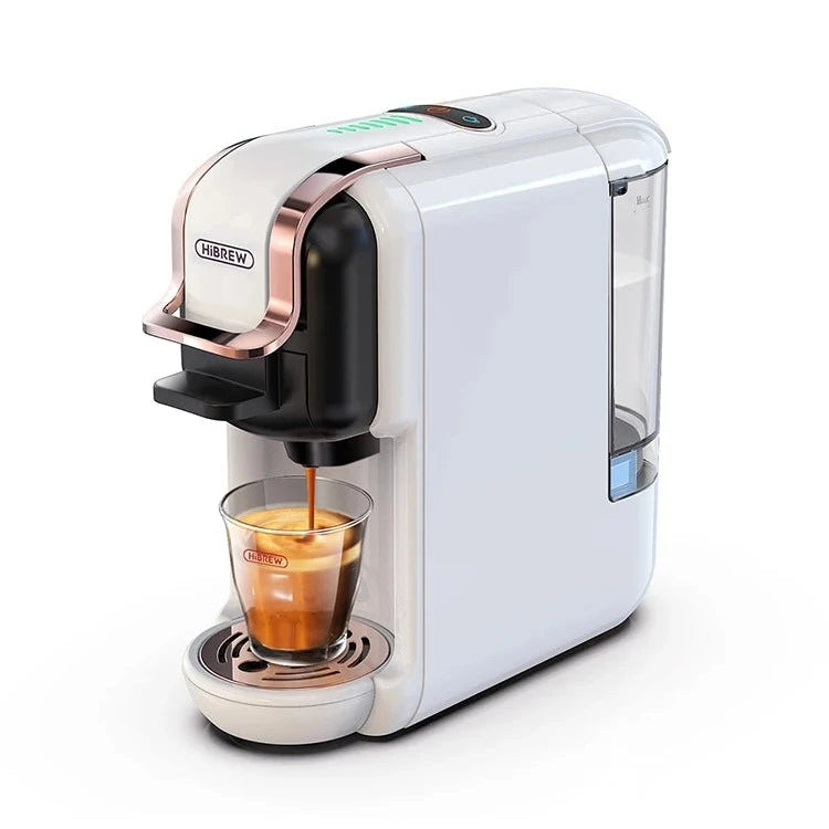 HiBREW 5 in 1 Multiple Coffee Machine Hot/Cold DG Cappuccino Nes Small ESE Pod Ground Coffee Cafeteria 20Bar H2B
