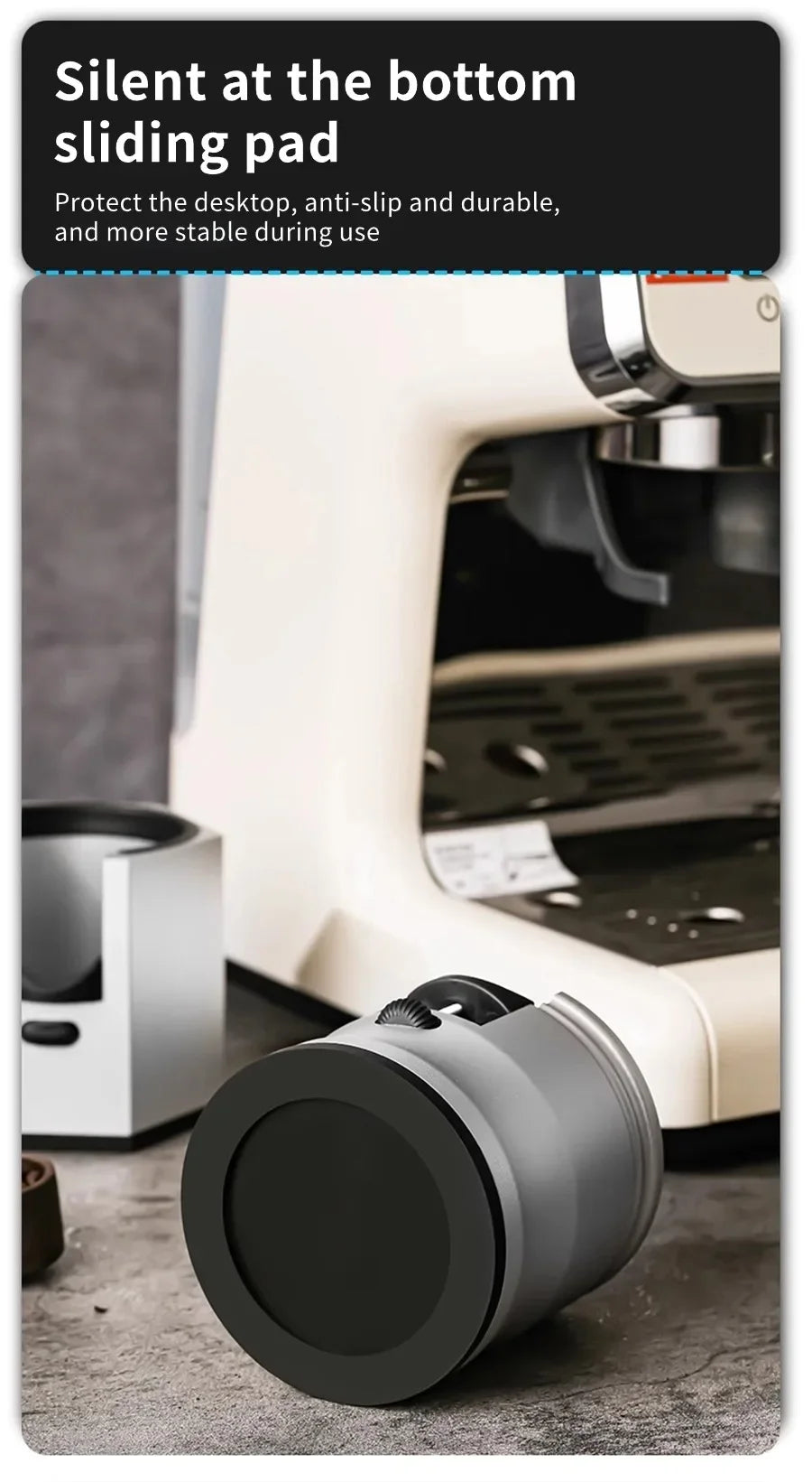 Support de porte-filtre à café, support de tasseur à expresso, base de café réglable en aluminium