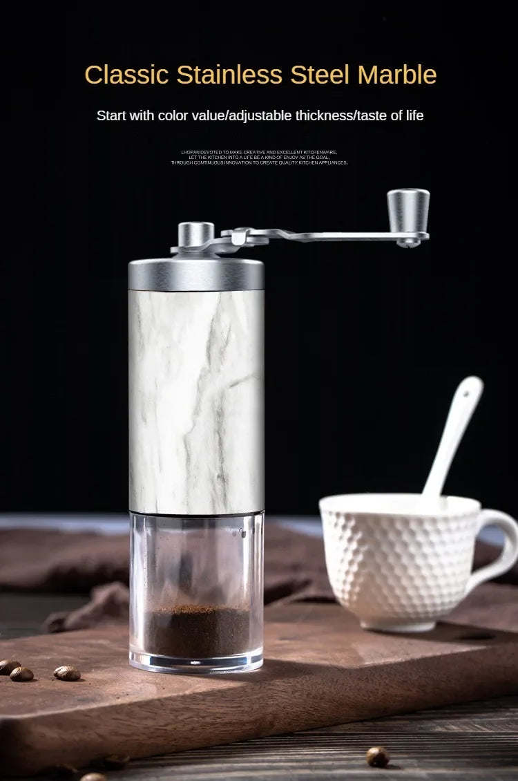 Moulin à café manuel portable vintage avec moulin à grains de café grain de bois