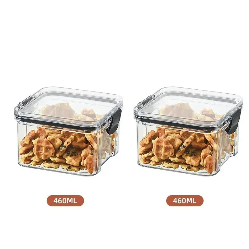 Lot de boîtes de rangement hermétiques pour cuisine, bocaux scellés pour céréales, conteneurs à épices empilables pour tiroir