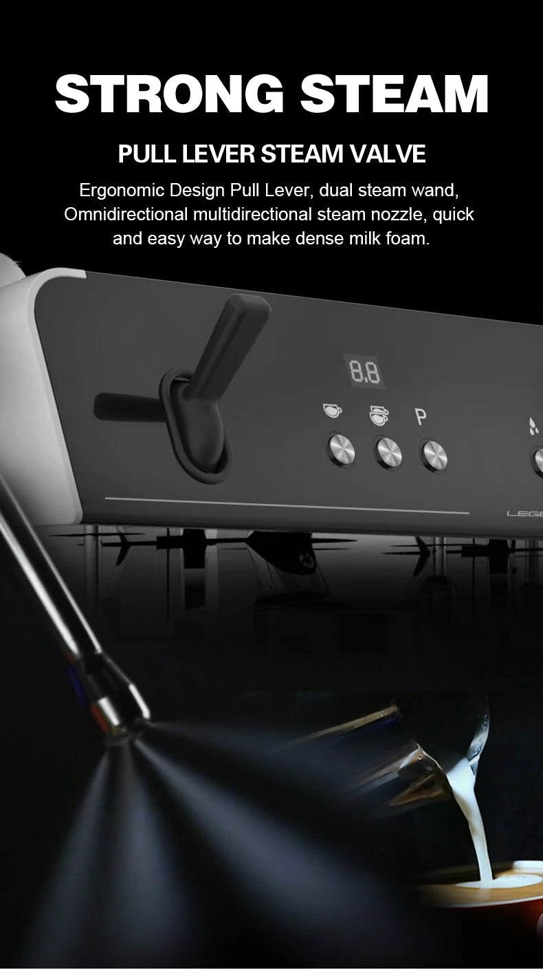 China Factory Commercial Espresso Machine Professionnel Single Group with Flow Control Stainless Steel Housing for Business Use