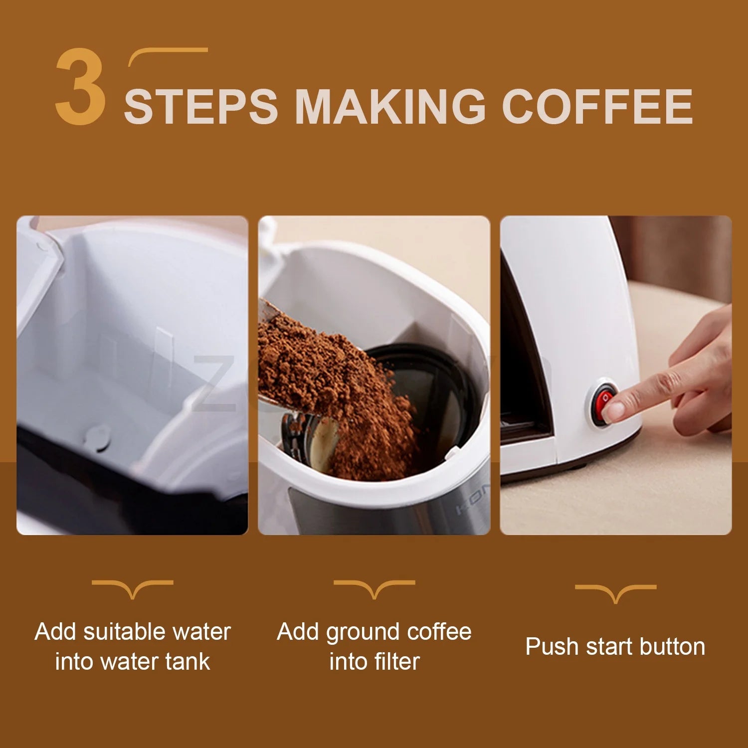 Cafetière automatique de petite taille pour la maison, machine à café filtre pour le bureau