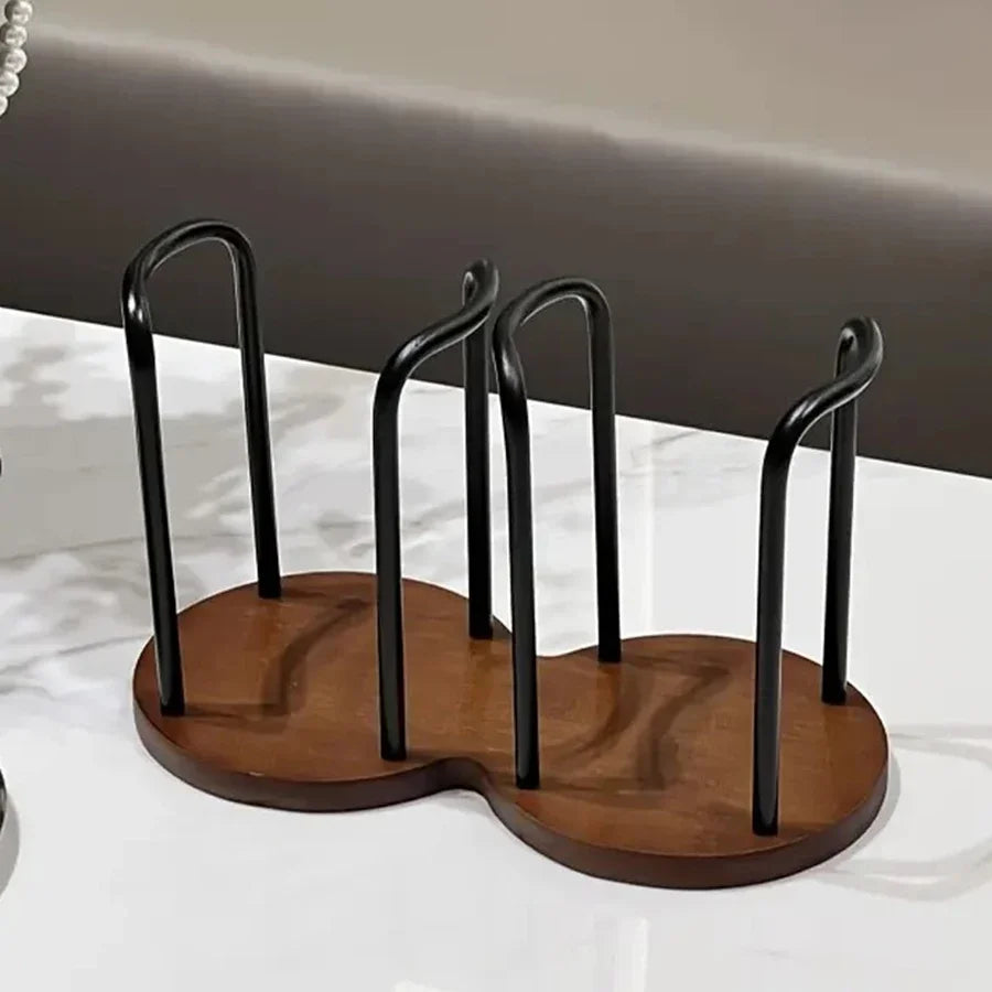 Distributeur de gobelets jetables en bois pour eau et thé, support de rangement