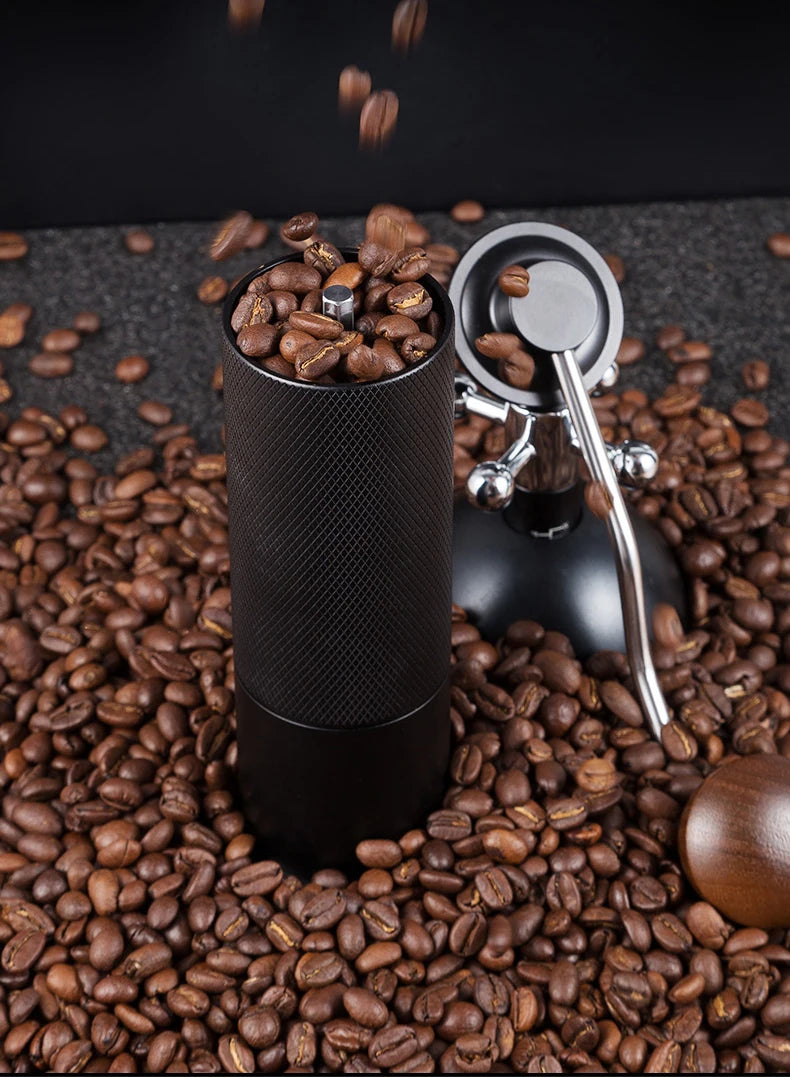 Moulin à Café Manuel avec Meule Conique en Acier Inoxydable, Broyeur Portable de Qualité