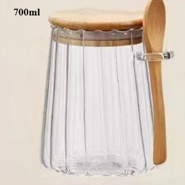 Bocaux alimentaires hermétiques Récipients de cuisine en verre avec couvercle Scellé Café