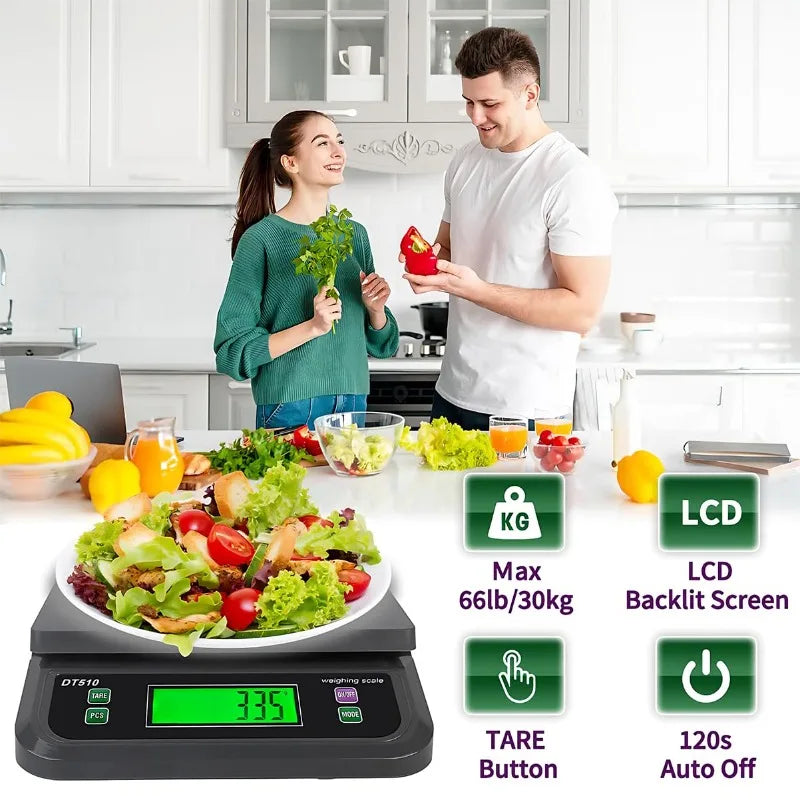 Balance électronique multifonction 30 kg - Balance de cuisine pour pâtisserie et café, minuteur