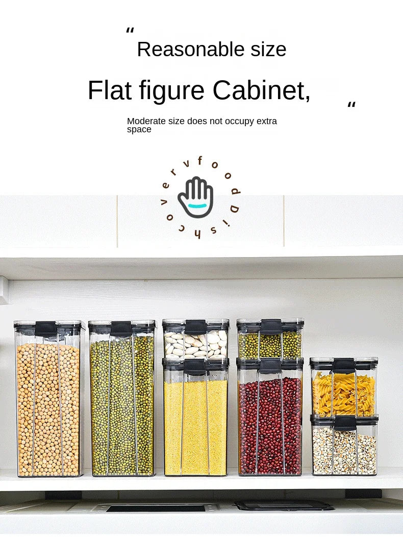 Lot de boîtes de rangement hermétiques pour cuisine, bocaux scellés pour céréales, conteneurs à épices empilables pour tiroir