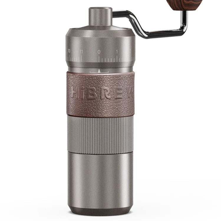 HiBREW Manual Coffee Grinder Aluminum Conical Burr Capacity 22g Hand Coffee Grinder with 11 Levels Adjustable Setting Pour Over