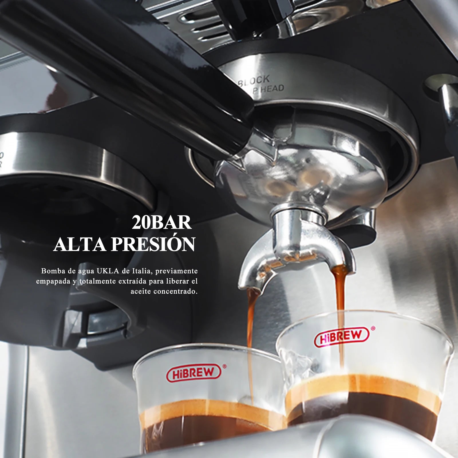 Machine à café HIBREW Barista Pro 20 bars, de la mouture à l'espresso