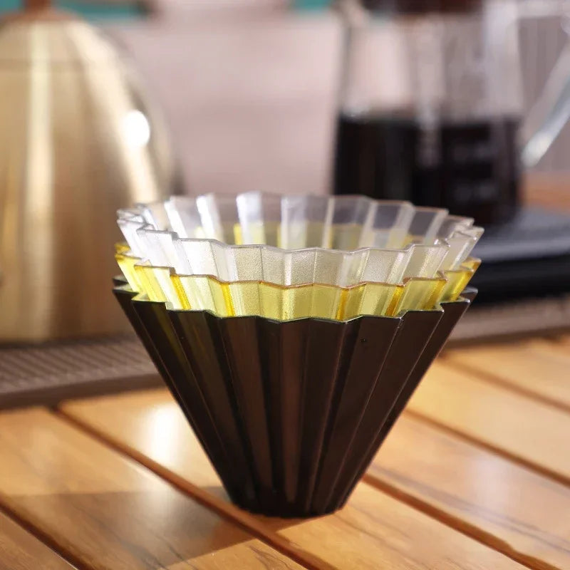 Kit de filtre à café origami en résine pour 1 à 2 tasses, extérieur