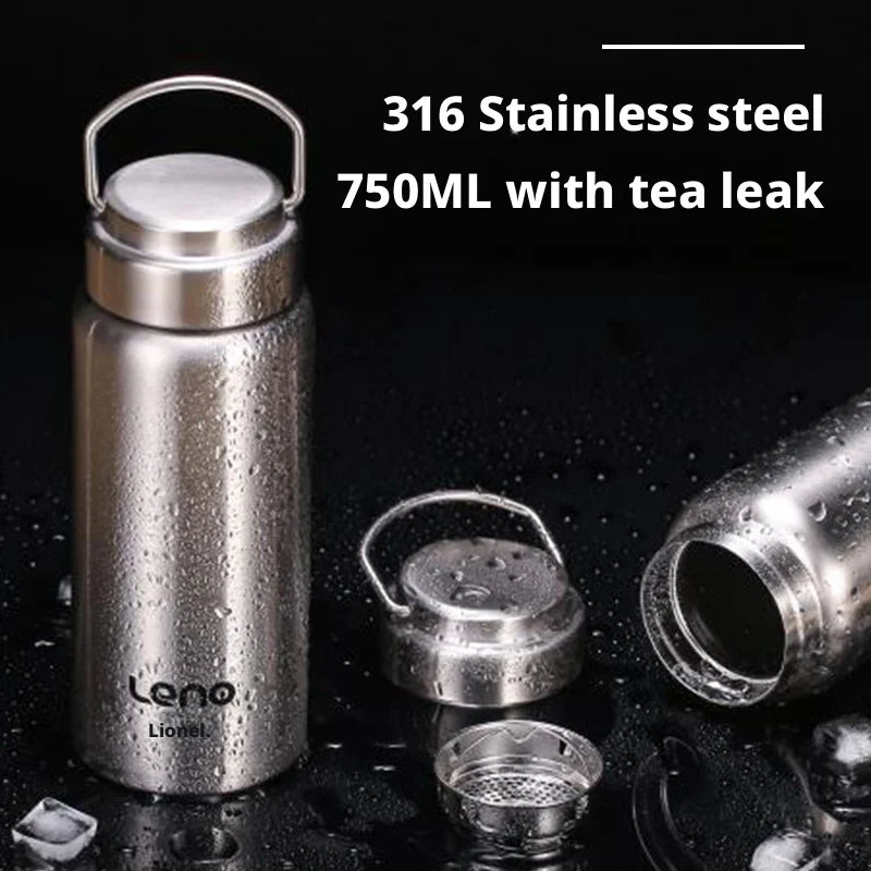 Thermos en acier inoxydable grande capacité Bouteille isotherme portable Tasse isotherme