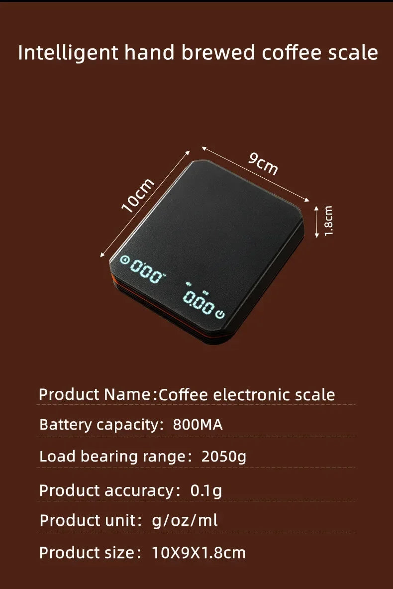 Mini balance de cuisine portable numérique rechargeable de haute précision avec écran LED