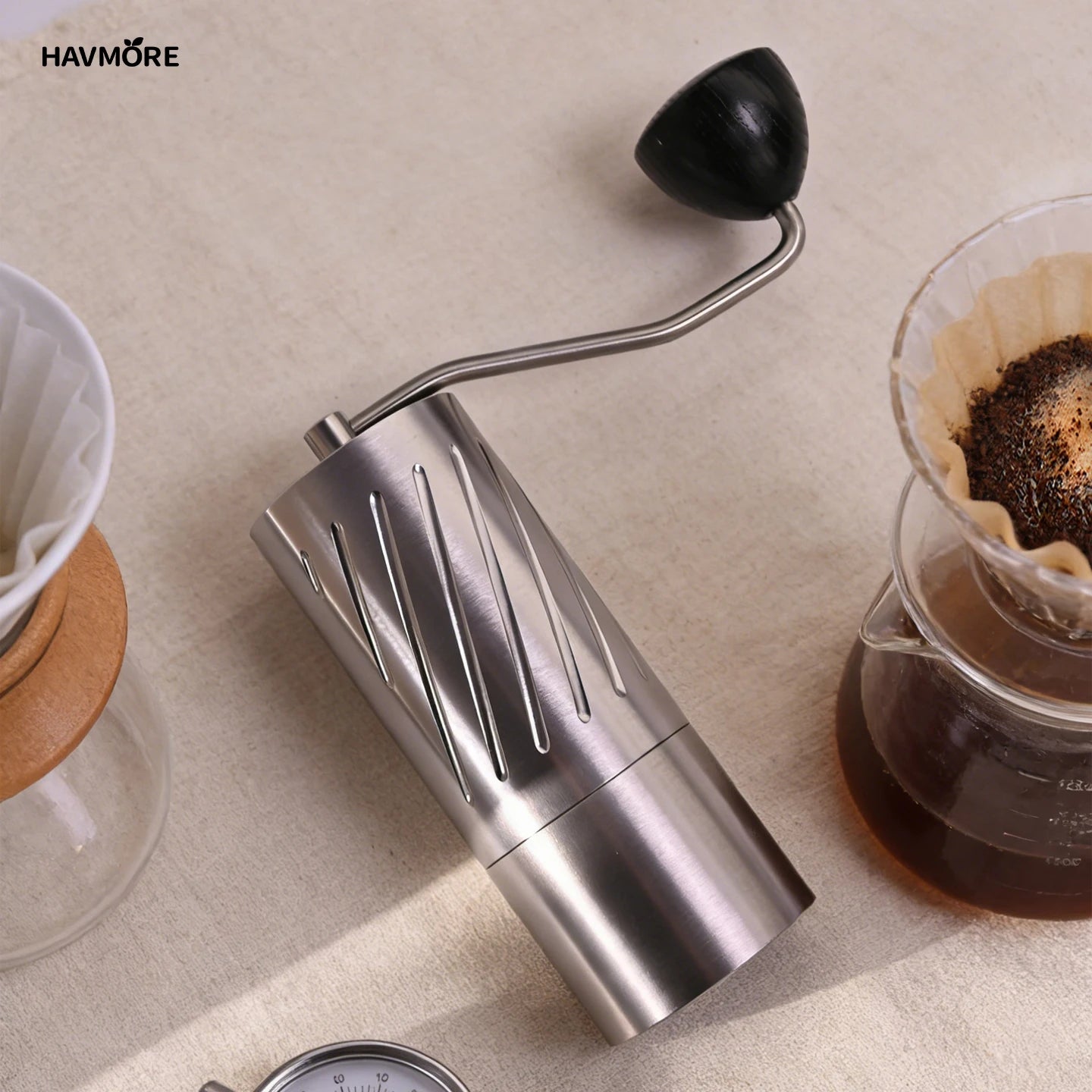 NOUVEAU Broyeur à café manuel conique 7 étoiles portable en acier inoxydable de haute qualité
