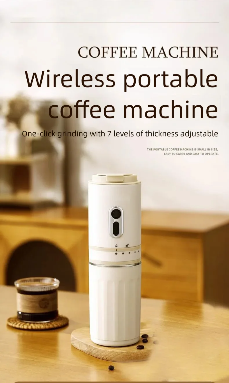Machine à café multifonction portative pour la maison, petite, rechargeable, entièrement automatique, avec isolation extérieure