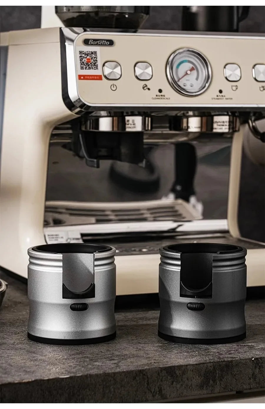 Support de porte-filtre à café, support de tasseur à expresso, base de café réglable en aluminium
