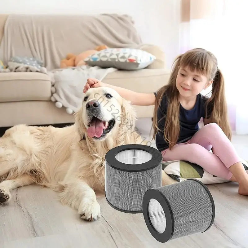 2x Filtre de purificateur d'air Filtre de remplacement HEPA à haute efficacité au charbon actif
