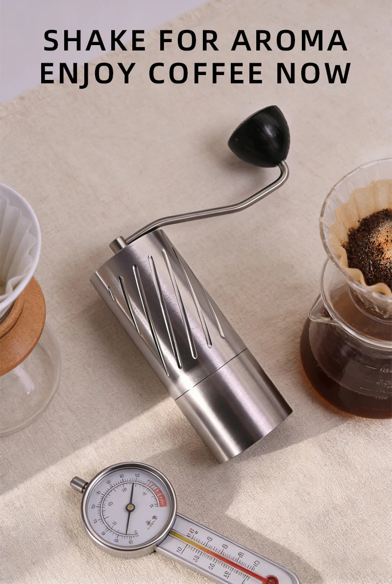 NOUVEAU Broyeur à café manuel conique 7 étoiles portable en acier inoxydable de haute qualité