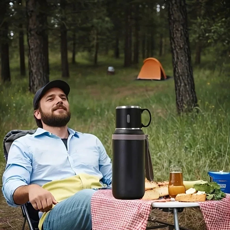 Gobelet portatif isotherme sous vide en acier inoxydable pour activités de plein air