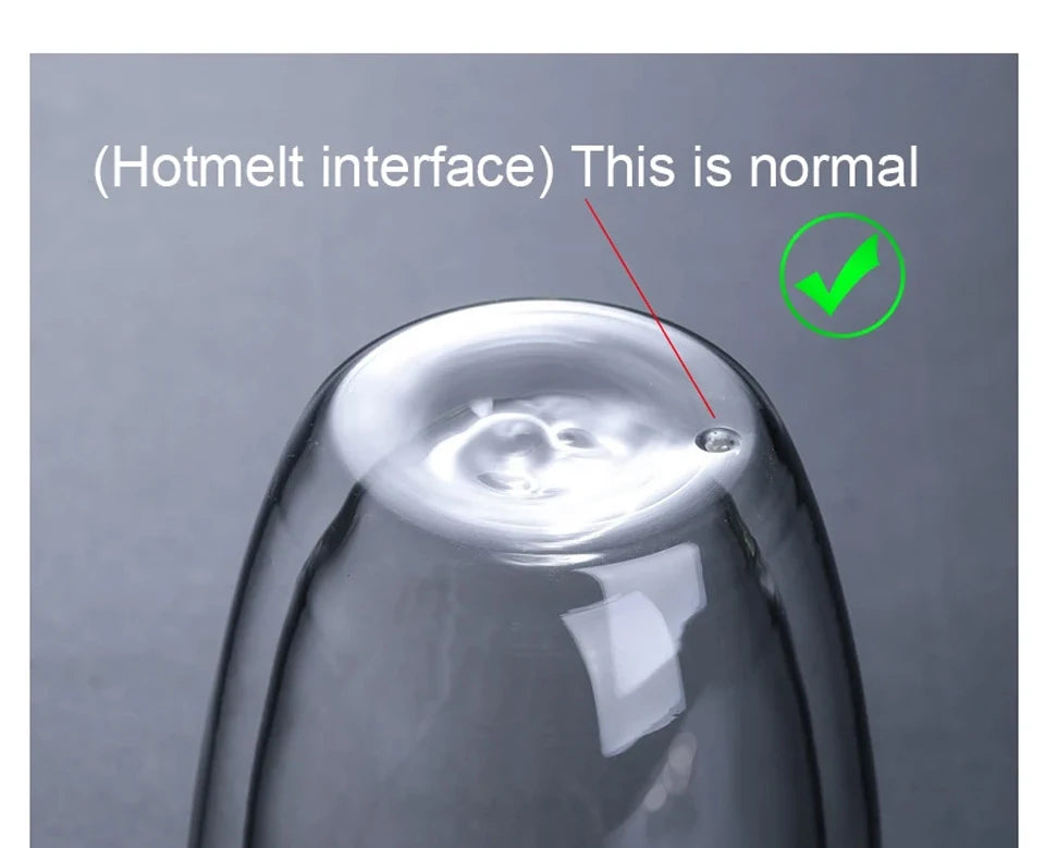 Tasse en verre à double paroi en verre borosilicate de 350-450 ml, résistante à la chaleur