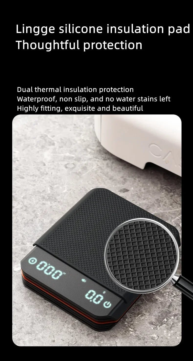 Mini balance de cuisine portable numérique rechargeable de haute précision avec écran LED