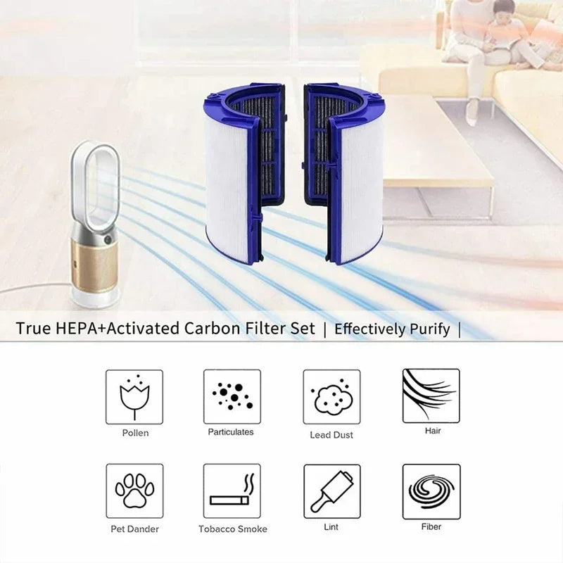 Filtre à air compatible avec le purificateur d'air Dyson TP06, filtre HEPA en fibre de carbone