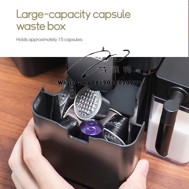 HiBREW  Capsule Coffee Machine Automatic Frothed Milk Cappuccino and Latte Espresso Coffee Maker H15