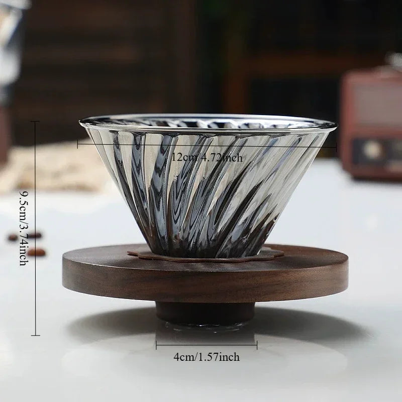 Cafetière en verre Diamond Fashion Design, serveur à café en verre pour café filtre