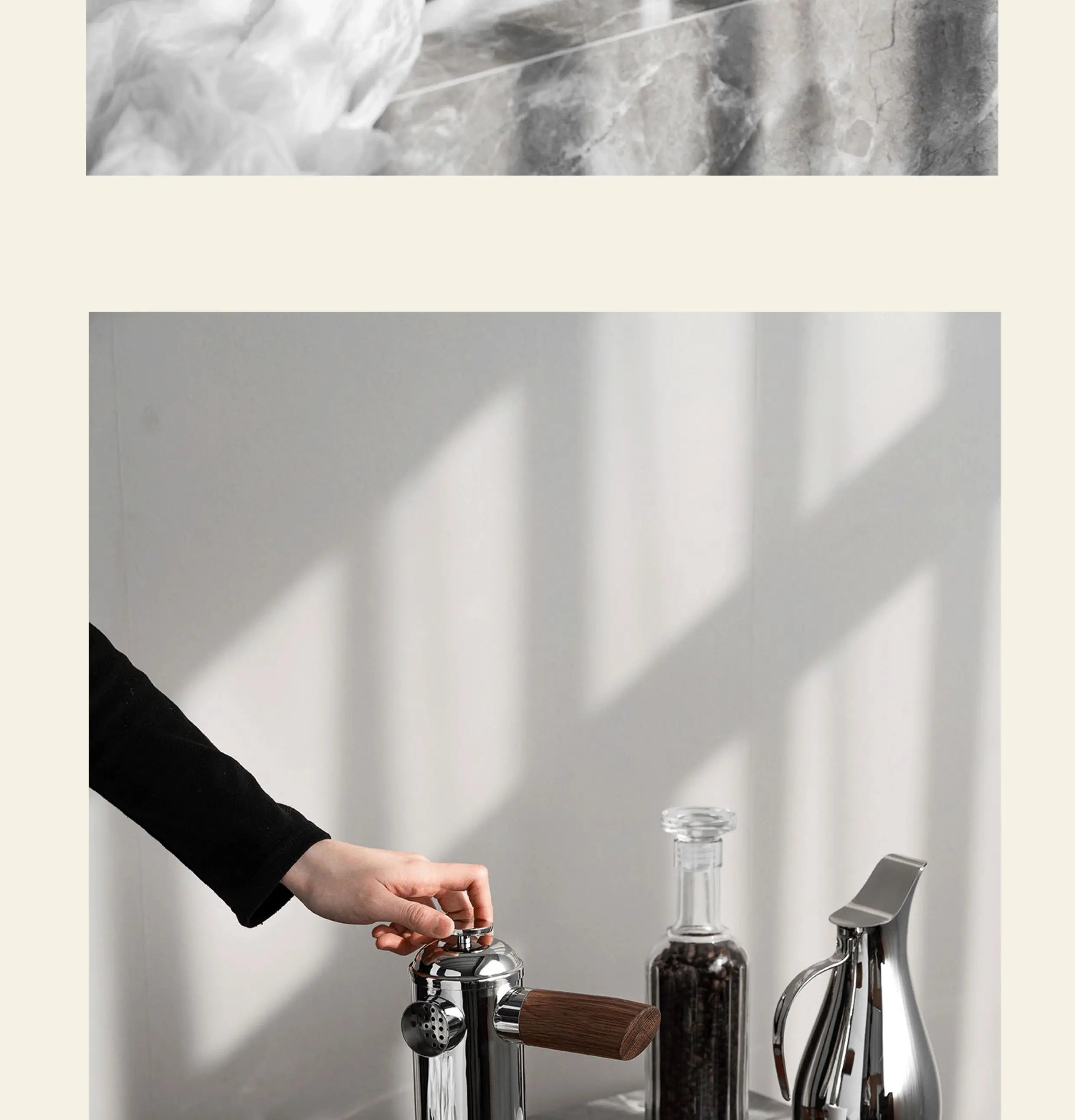 Appareils électroménagers de luxe léger : Cafetière expresso domestique européenne en acier inoxydable