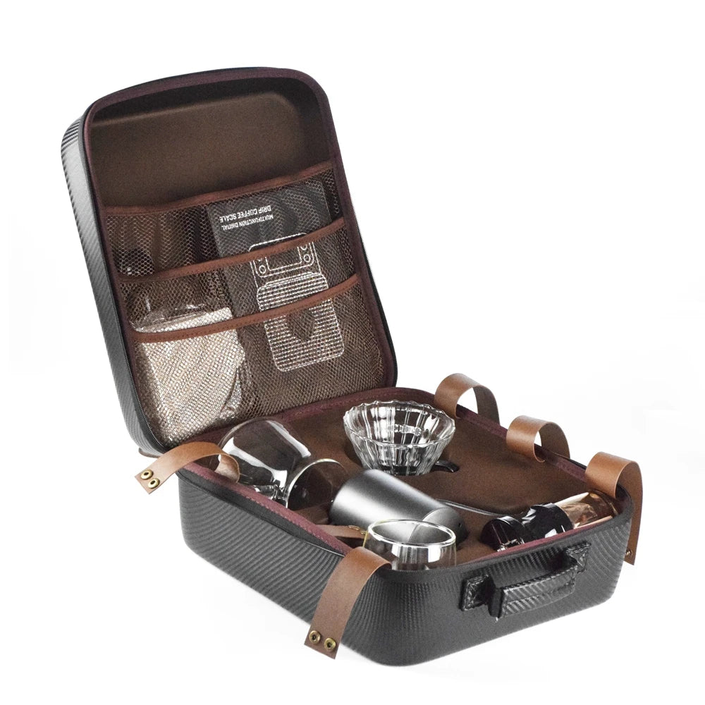 Coffret Cadeau Café de Luxe Moulin Cafetière à Main Filtre Goutte à Goutte en Verre Café Domestique