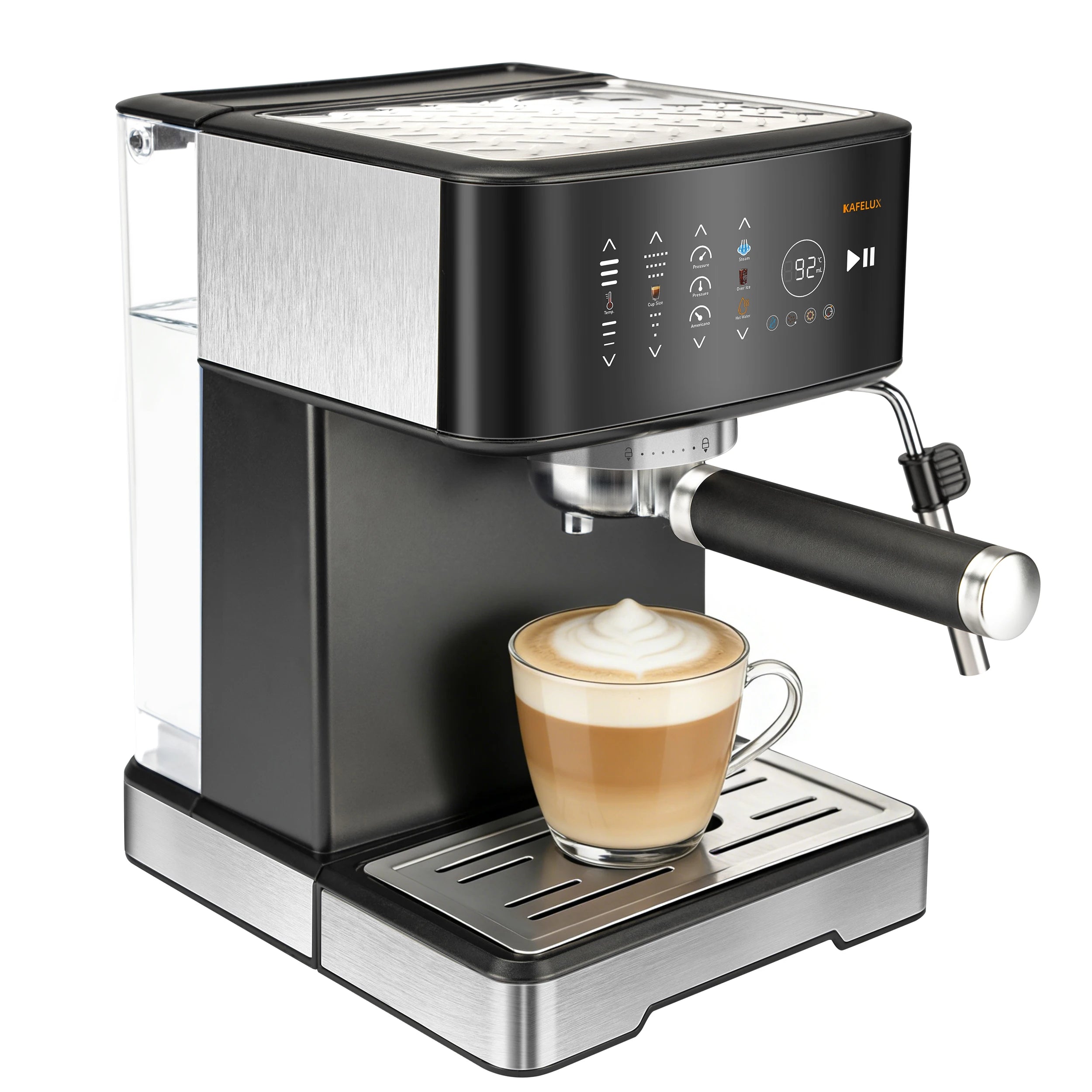 Machine à café expresso 20 bars 1400W avec mousseur à lait et écran tactile