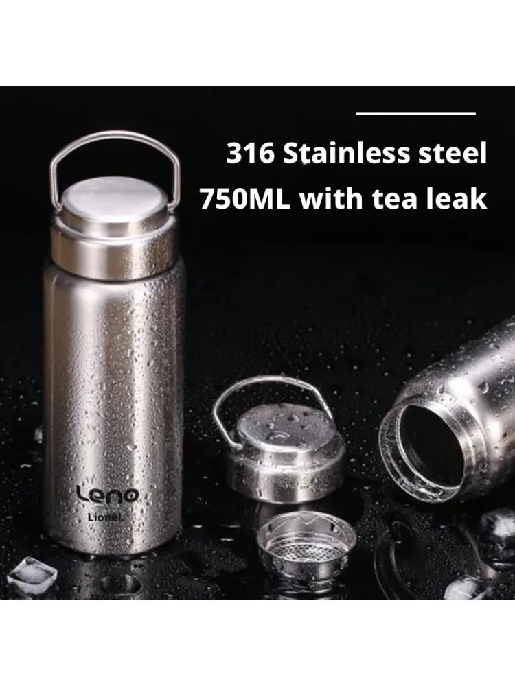 Thermos en acier inoxydable grande capacité Bouteille isotherme portable Tasse isotherme