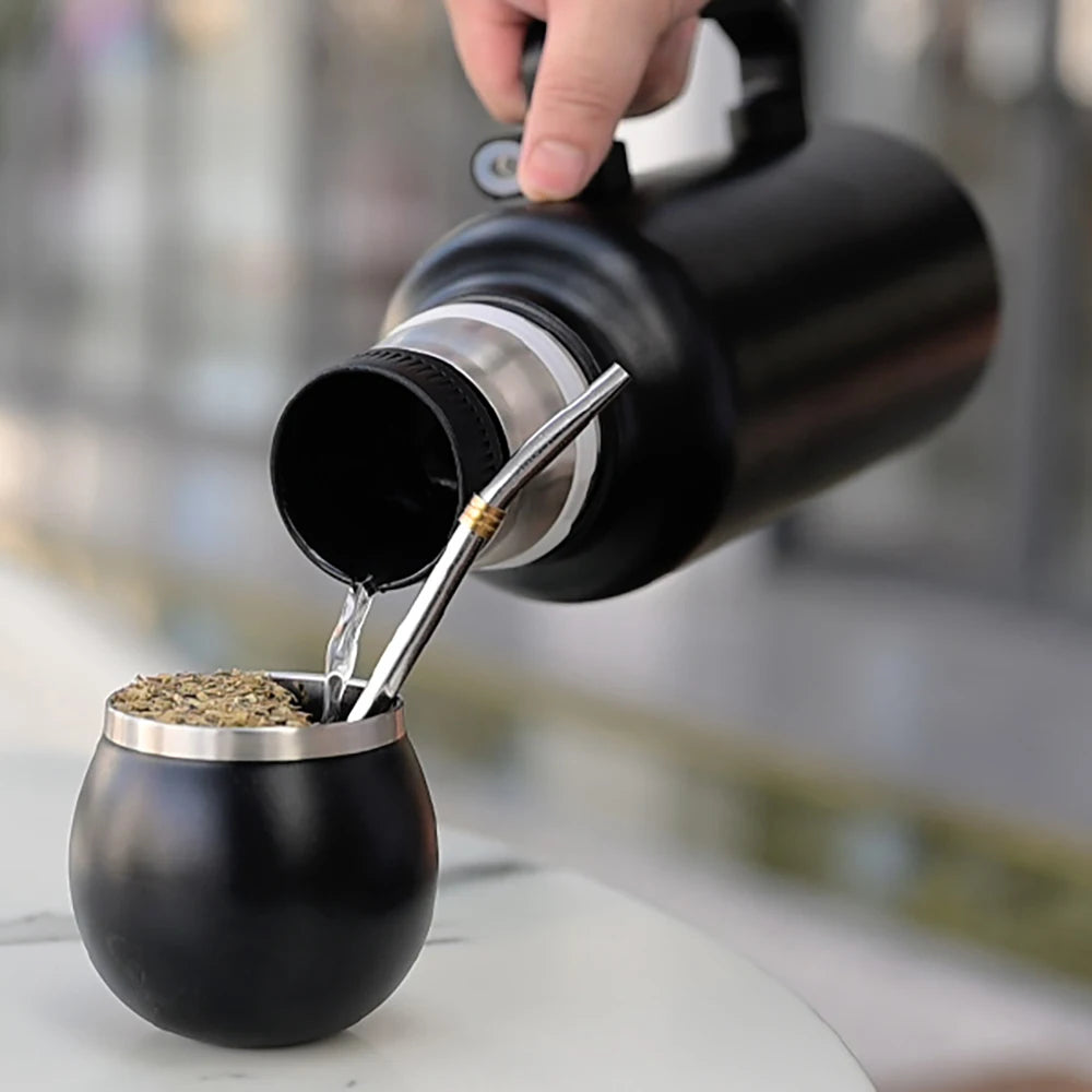 Bouteille isotherme de 1300 ml pour Yerba Maté, Tasse isotherme double paroi pour Yerba Maté