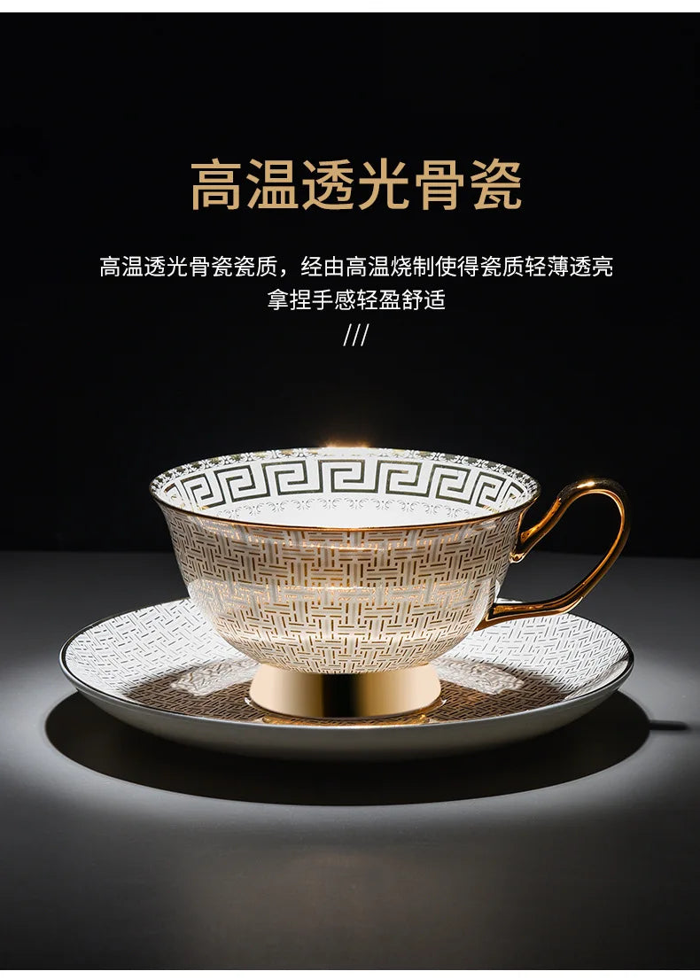 Ensemble de tasses à café européennes en porcelaine fine, grain fin, céramique créative, Phnom