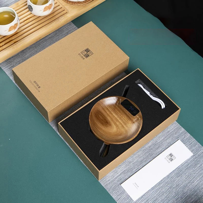 Balance numérique pour café, balance à thé, longue autonomie, outil en bois de précision rechargeable