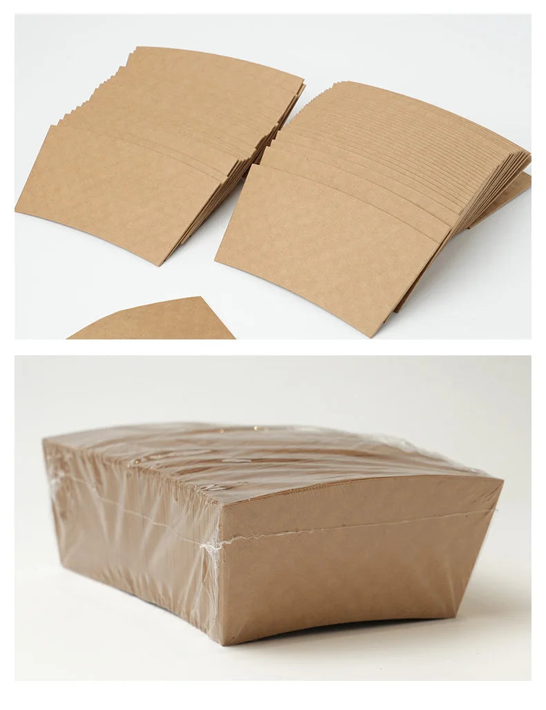 Manchons de tasses en papier ondulé marron, isolants thermiques pour tasses à café.