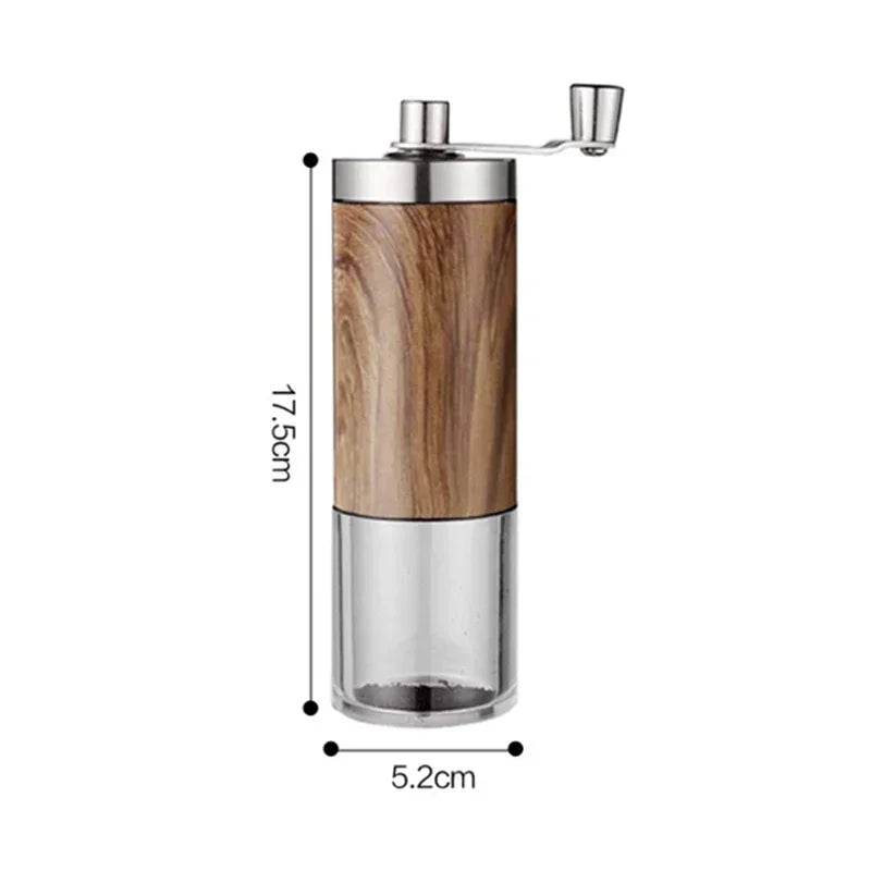 Moulin à café manuel portable vintage avec moulin à grains de café grain de bois