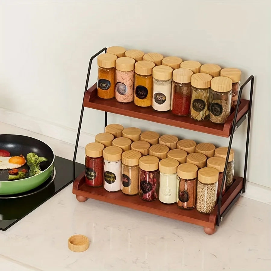 Organisateur de bar à café de ferme, étagère de comptoir en bois et métal pour la cuisine