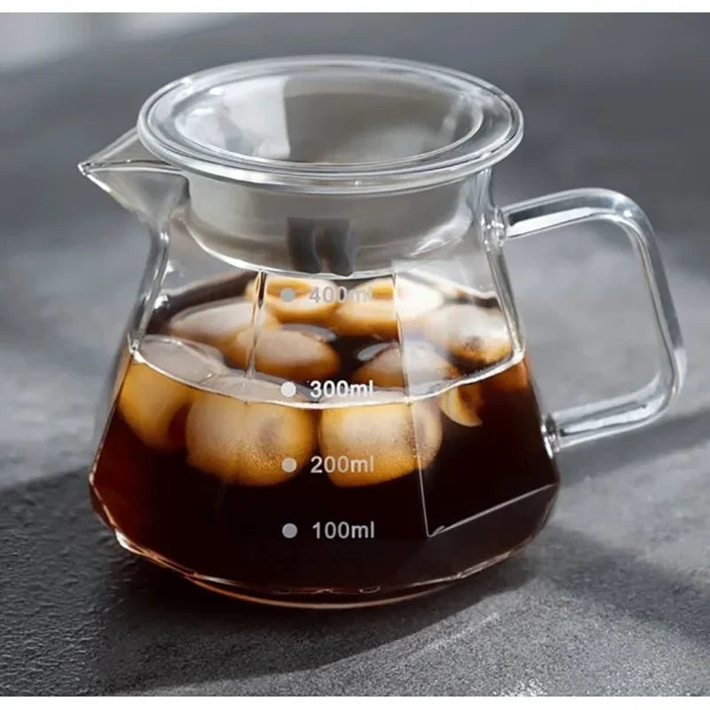 Cafetière en verre Diamond Fashion Design, serveur à café en verre pour café filtre