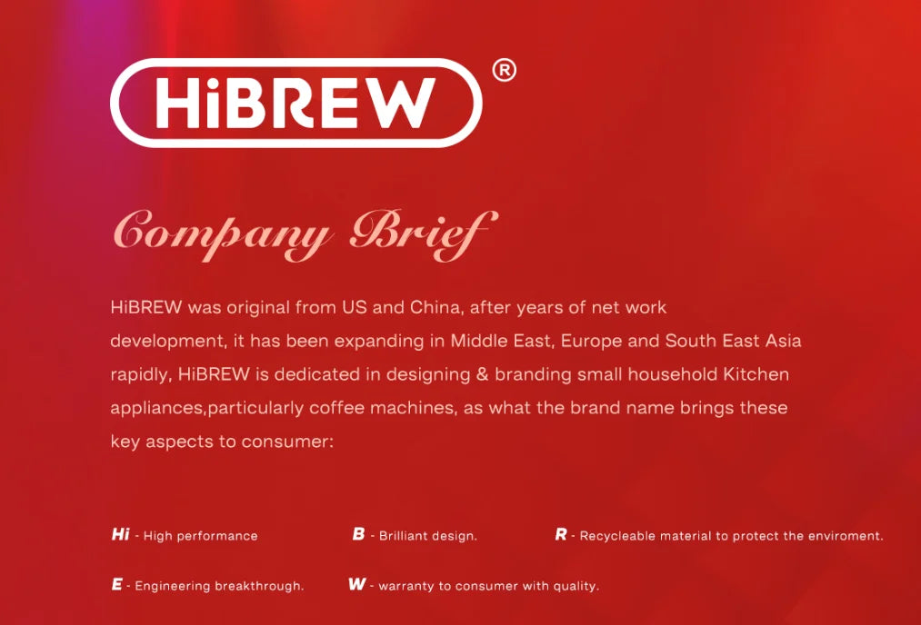 HiBREW 20 bar pro-level  automatic Espresso Coffee Machine With Grinder  commercial Coffee maker hotel restaurant