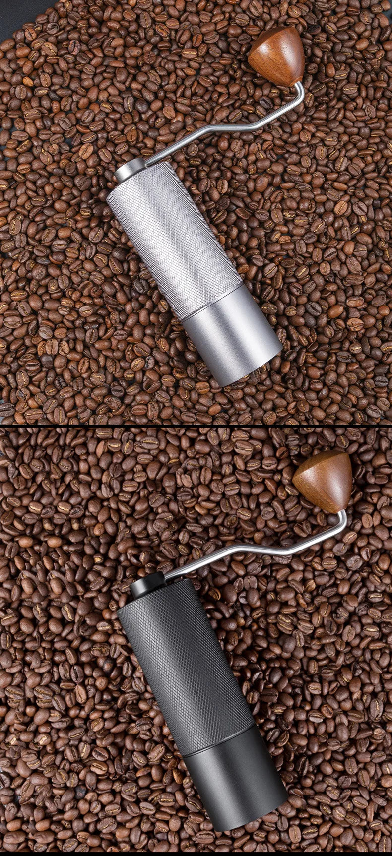 Moulin à Café Manuel avec Meule Conique en Acier Inoxydable, Broyeur Portable de Qualité