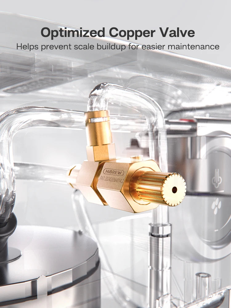 HiBREW 20Bar Semi Automatic Espresso Coffee Machine Temperature Adjustable Cold/Hot Super Slim Coffee Maker Cappuccino
